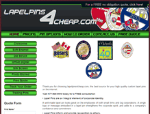 Tablet Screenshot of lapelpins4cheap.com